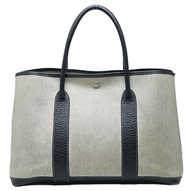 Hermès Hermes Garden Party PM Tote Bag Black Beige