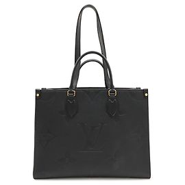 Borsa Tote Louis Vuitton Monogram Empreinte OnTheGo MM Nero