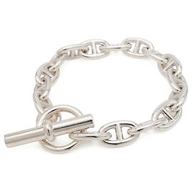 Hermès Bracciale con Charm Hermes Chaine d'Ancre MM Silver Argento