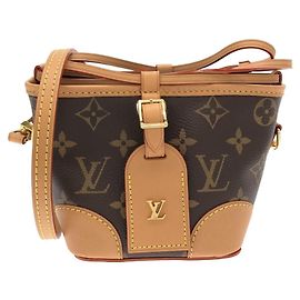 Borsa a tracolla Louis Vuitton Monogram Noé M57099 Marrone Monogramma