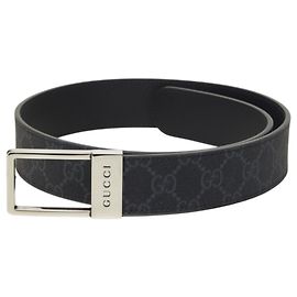 Cintura Gucci GG Supreme da uomo Marrone
