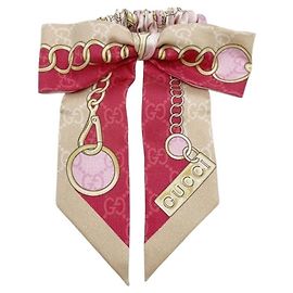 Scrunchie de seda multicolorido Gucci Multicor