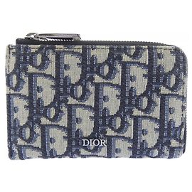 Christian Dior Bi-Fold Geldbörse Braun Marineblau