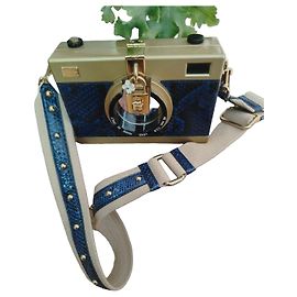 Bolso Camera Dolce & Gabbana Azul Dorado