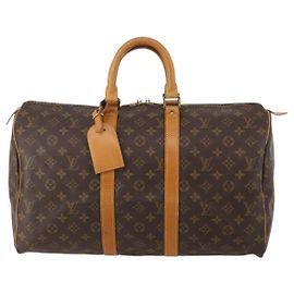 Louis Vuitton Keepall Monogram Canvas 45 Castaño