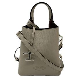 Bolsa de Ombro Tod's Florida Double Micro Bege Bordeaux