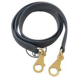 Hermès Kelly Grey Leather Shoulder Strap Grey Gold hardware