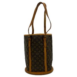 Sac à main Louis Vuitton Monogram Bucket GM Marron Beige
