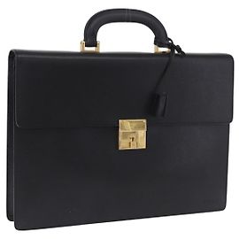Céline Borsa Business CELINE Pelle Nero Oro Auth bs36942A Nero D'oro