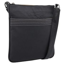 Sac à épaule LOEWE PVC Canvas Black Silver Auth 203418 Noir Argenté