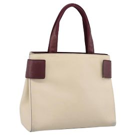 Borsa a mano PRADA in pelle Bianco Rosso Auth ti4026 Bianco Rosso