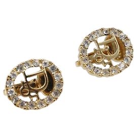 Orecchini Christian Dior metallo Gold Tone Auth SW2806V Altro