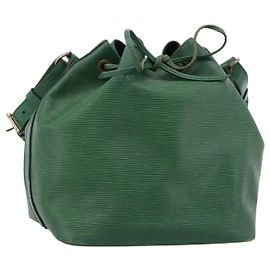 Borsa a tracolla LOUIS VUITTON Epi Petit Noe Verde M44104 LV Auth 201250A Verde