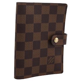 LOUIS VUITTON Damier Ebene Agenda PM Day Planner Cover R20700 LV Auth am12595V Damier ebene
