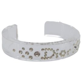 Christian Dior Bangle Bracelet plastic Clear Auth SW2819 Other