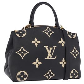 LOUIS VUITTON Monogram Empreinte Grand Palais MM Hand Bag M45842 Auth ka6115SAV Noir Monogramme