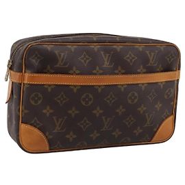 LOUIS VUITTON Monogram Compiegne 28 Clutch Bag M51845 LV Auth 200743 Monogram