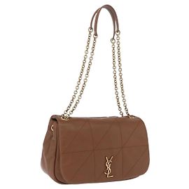 Autre Marque SAINT LAURENT Jamie Shoulder Bag Leather Brown Gold Auth 200430M Brown Golden