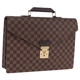 LOUIS VUITTON Damier Ebene Serviette Ambassador Business Bag LV Auth 199355V Damier ebène