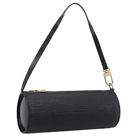 LOUIS VUITTON Epi Soufflot Pouch Black LV Auth BA15729 Noir
