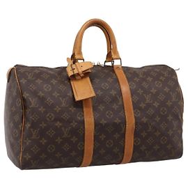 LOUIS VUITTON Monogram Keepall 45 Boston Bag M41428 LV Auth ka6082 Monogram