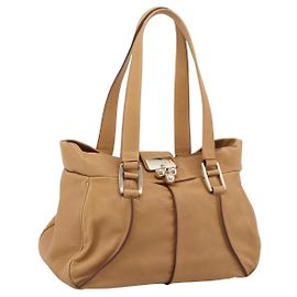 Céline Borsa a tracolla CELINE in pelle beige e oro Auth 203198A Beige D'oro
