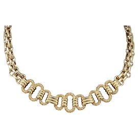 Colar Christian Dior metal Gold Tone Auth SW2803 Outro