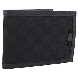 GUCCI GG Canvas Wallet Black 115048 Auth 202719M Black