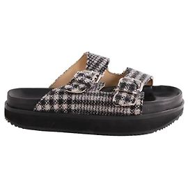 Mules Isabel Marant in pelle nera Nero