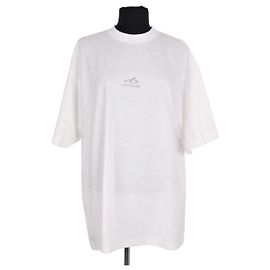 T-shirt Balenciaga bianca in cotone Bianco