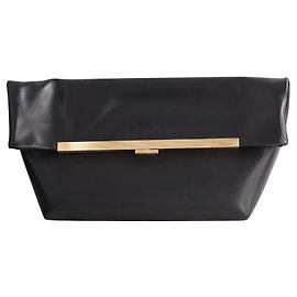 Autre Marque Kassandre Eileen leather clutch black Black