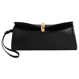 Pochette Valérie Jacquemus en cuir noir Noir