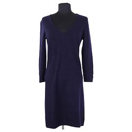 Eric Bompard Kleid aus Kaschmir Marineblau S Marineblau