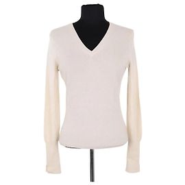 Jersey Eric Bompard de cashmere ecru Crudo