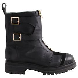 Heimstone Black Leather Ankle Boots Black