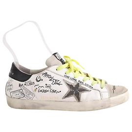 Golden Goose Sneakers Graffiti bianche Bianco