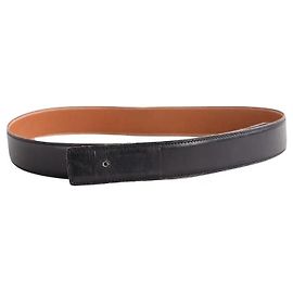 Hermès Ceinture en cuir noire Noir