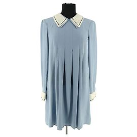 Prada Kleid aus blauer Seide Blau