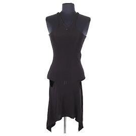 Courreges Black Viscose Dress Black