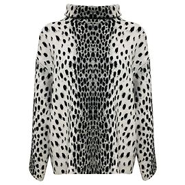 Alaïa Jersey de punto de chenilla Alaia con Estampado Animal Gris / Negro Gris