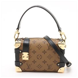 Louis Vuitton Bolsa de Ombro Side Trunk PM Canvas Monogram Reverse Preto