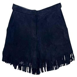 Autre Marque Short Dior en cuir noir Noir