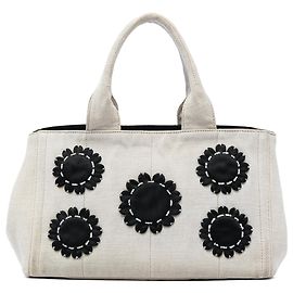 Brown Prada Canvas Canapa Mistolino Tote Brown
