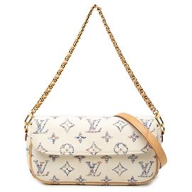 Sac à main Ivy Wallet on Chain en jacquard monogramme Louis Vuitton blanc Blanc
