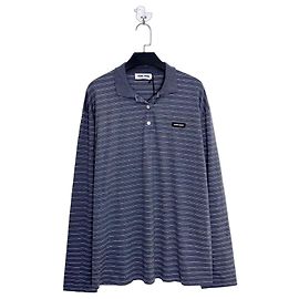 Polo à manches longues Miu Miu SS25 en coton à rayures Multicolore