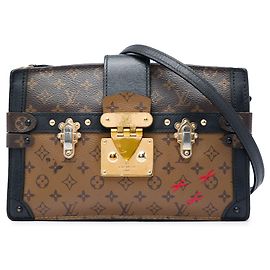 Sac pochette bandoulière Louis Vuitton Monogram Reverse Trunk Marron Marron