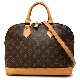 Brown Louis Vuitton Monogram Alma PM Handbag Brown