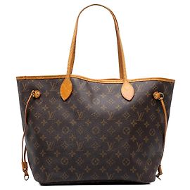 Sac cabas Louis Vuitton Monogram Neverfull MM Marron Marron