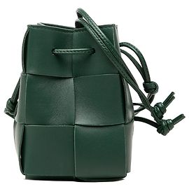 Borsa Secchiello Mini Nappa Maxi Intrecciato Cassette Bottega Veneta Verde Verde