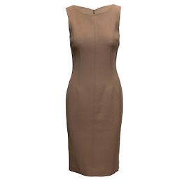 Robe fourreau sans manches Dolce & Gabbana Tan Taille IT 42 Camel